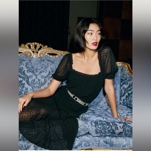 Reformation Darien Dress in Black